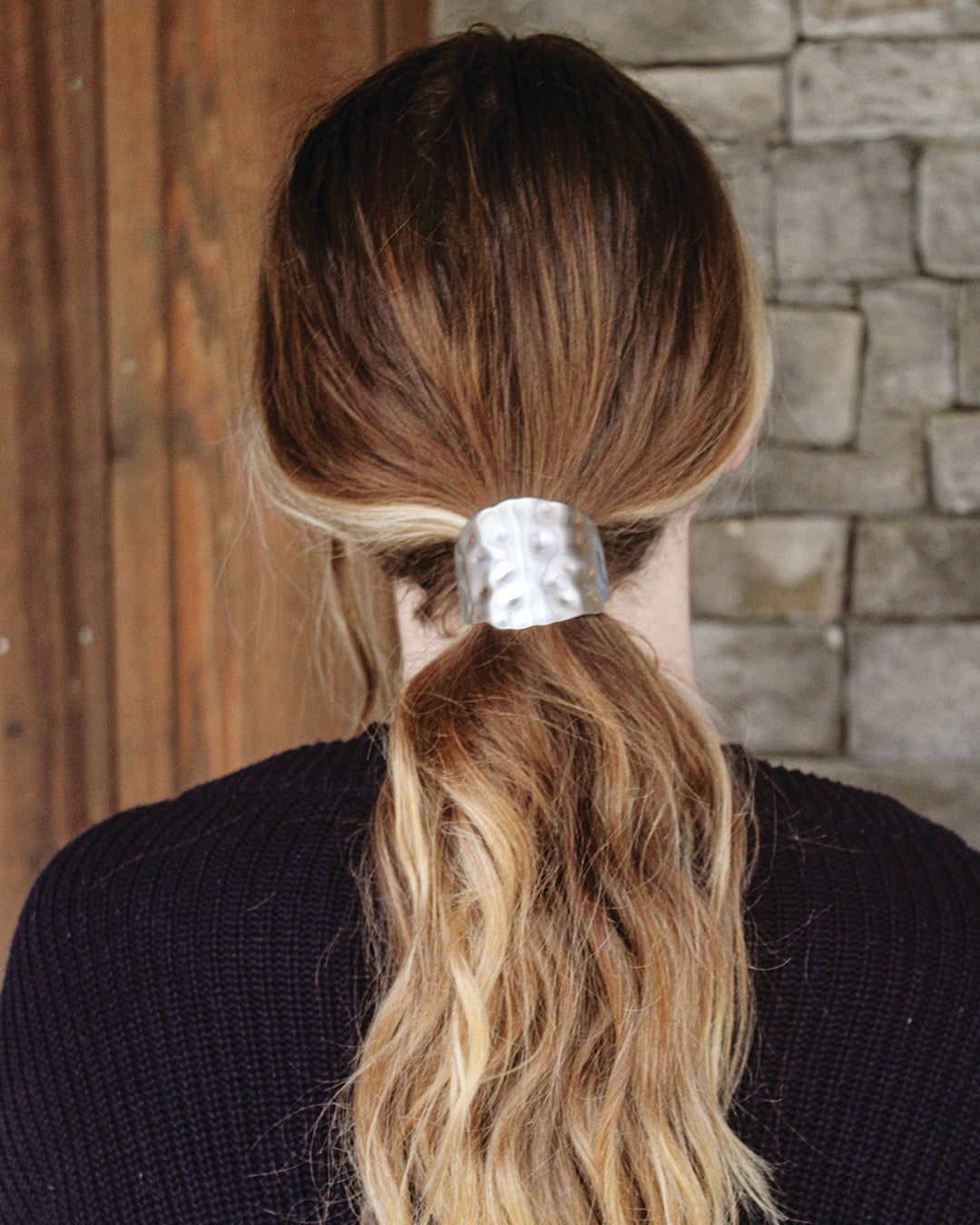Hammered Metals Hair Ties - 2 Pack